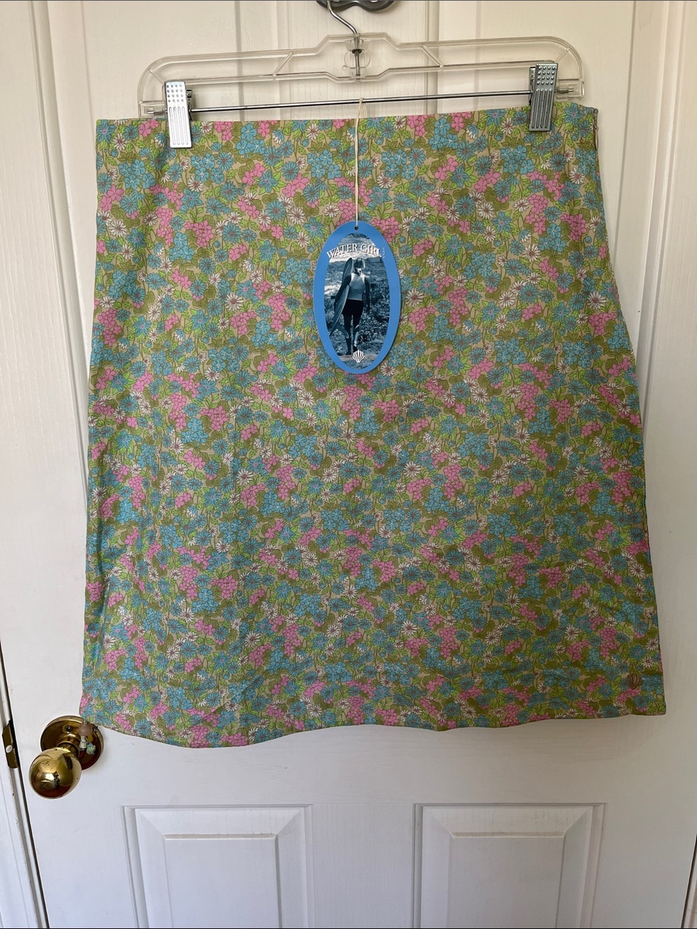 Watergirl (Patagonia’s women’s sift line) A-Line Mini Skirt - Green/Pink